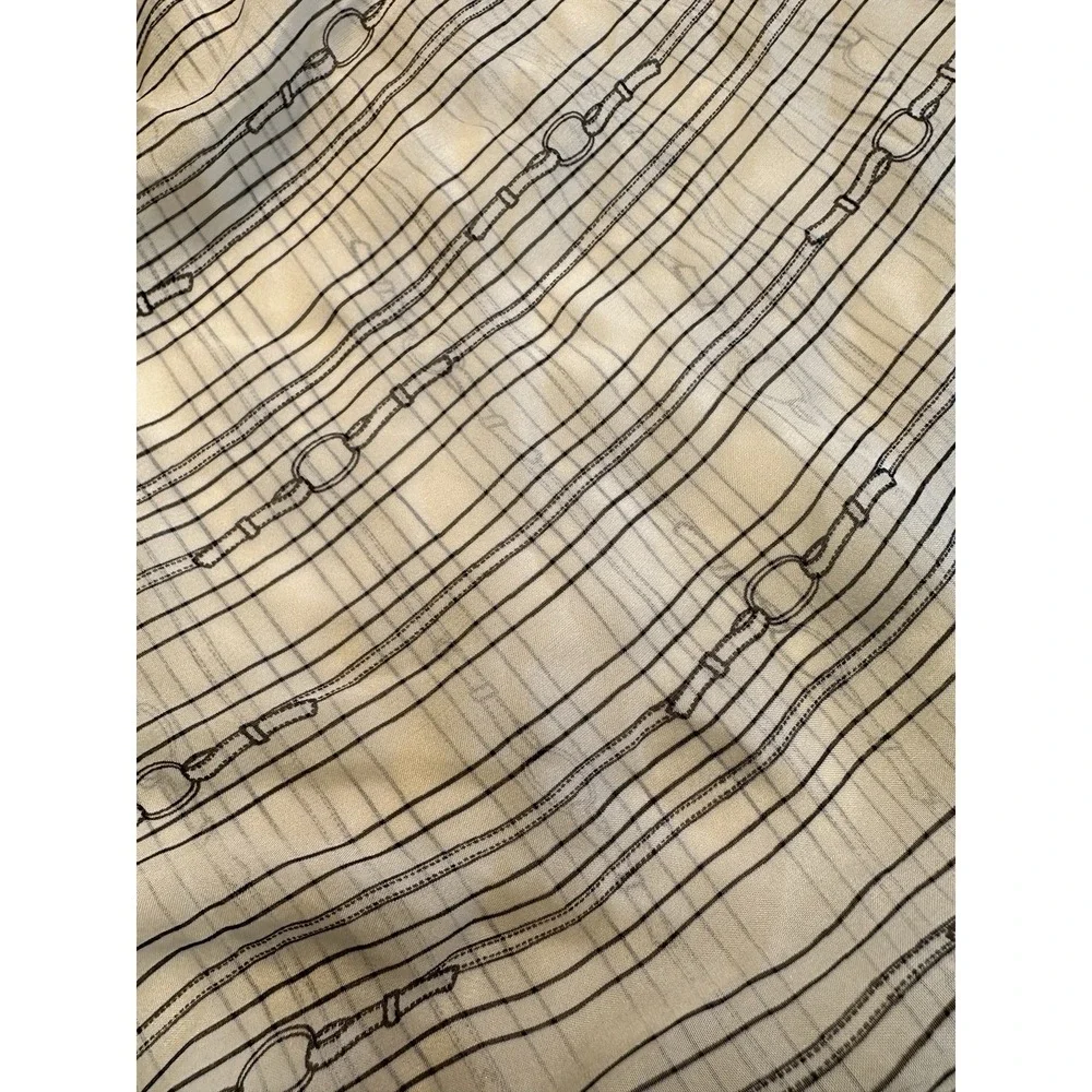 CLUB MONACO-WOMEN SILK BECKY‎ BEADED SCARF- Beige